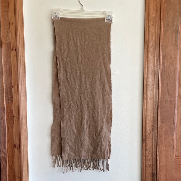 POLO RALPH LAUREN Camel Fringe Lambswool Scarf Vintage - Picture 12 of 16